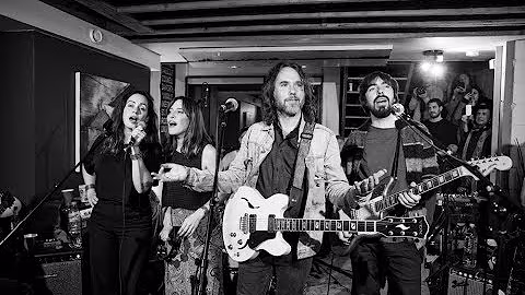 Broken Social Scene performing live on stage